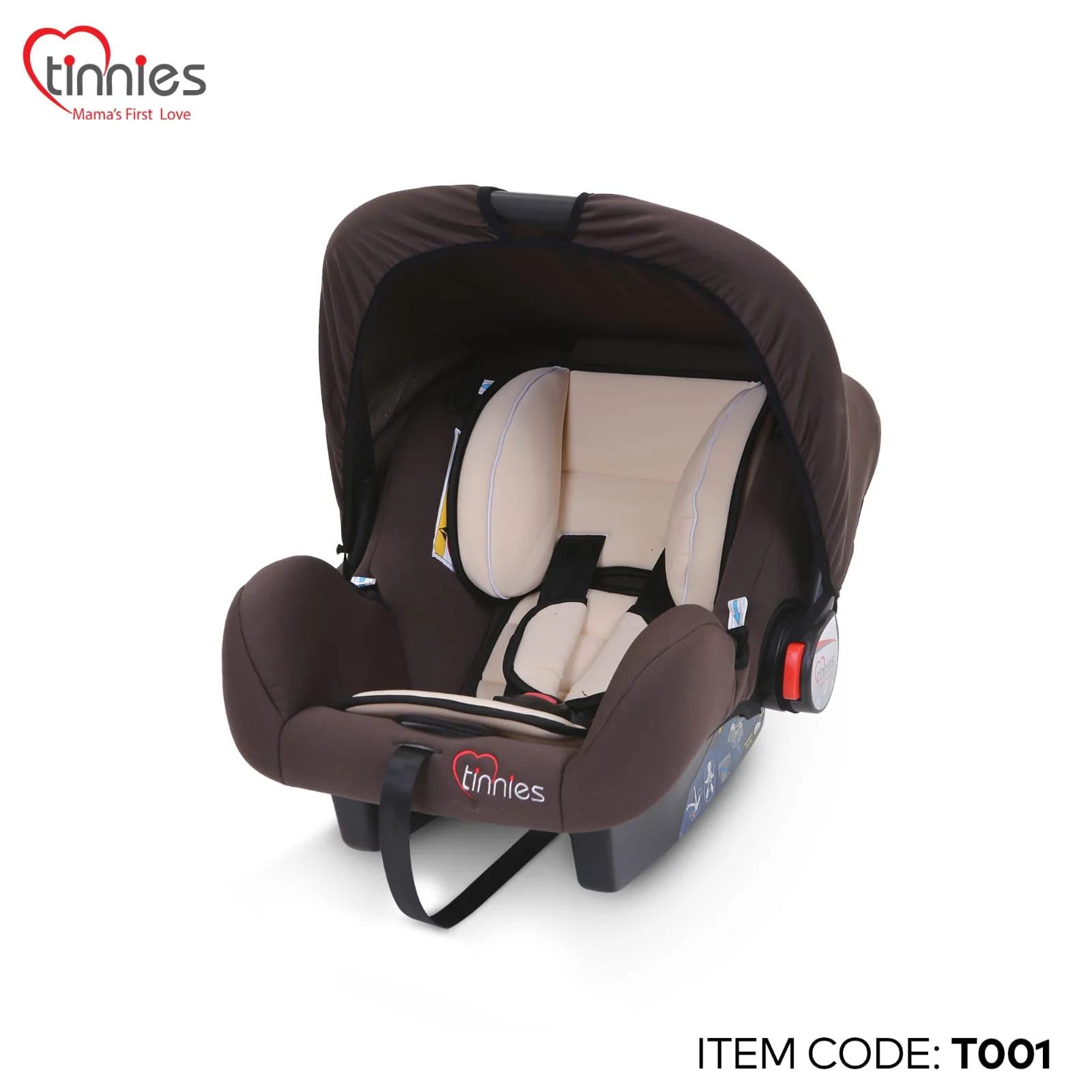 Tinnies Baby Carry Cot Brown & Beige - Image 2