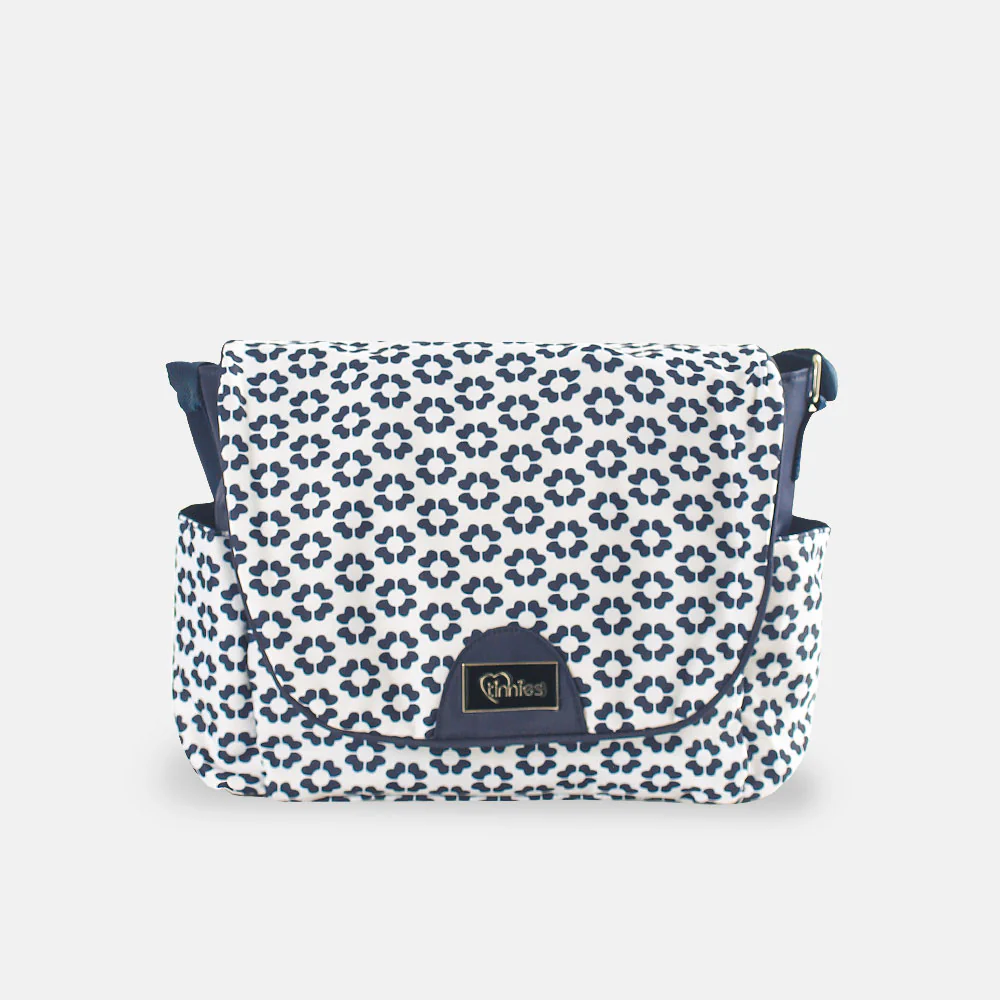 Tinnies Baby Diaper Bag Navy Floral - Image 2