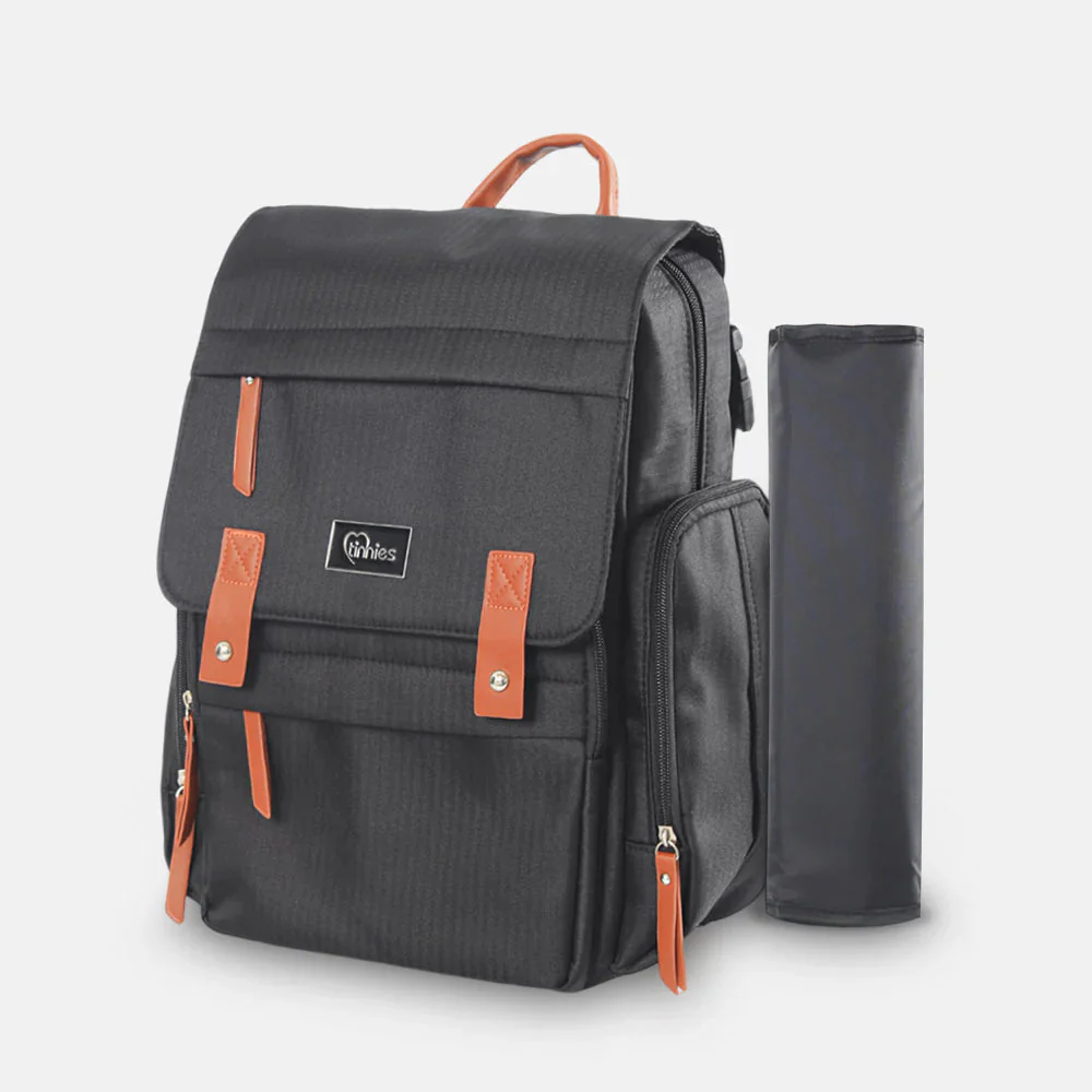 Tinnies Baby Diaper Bag Pack Black