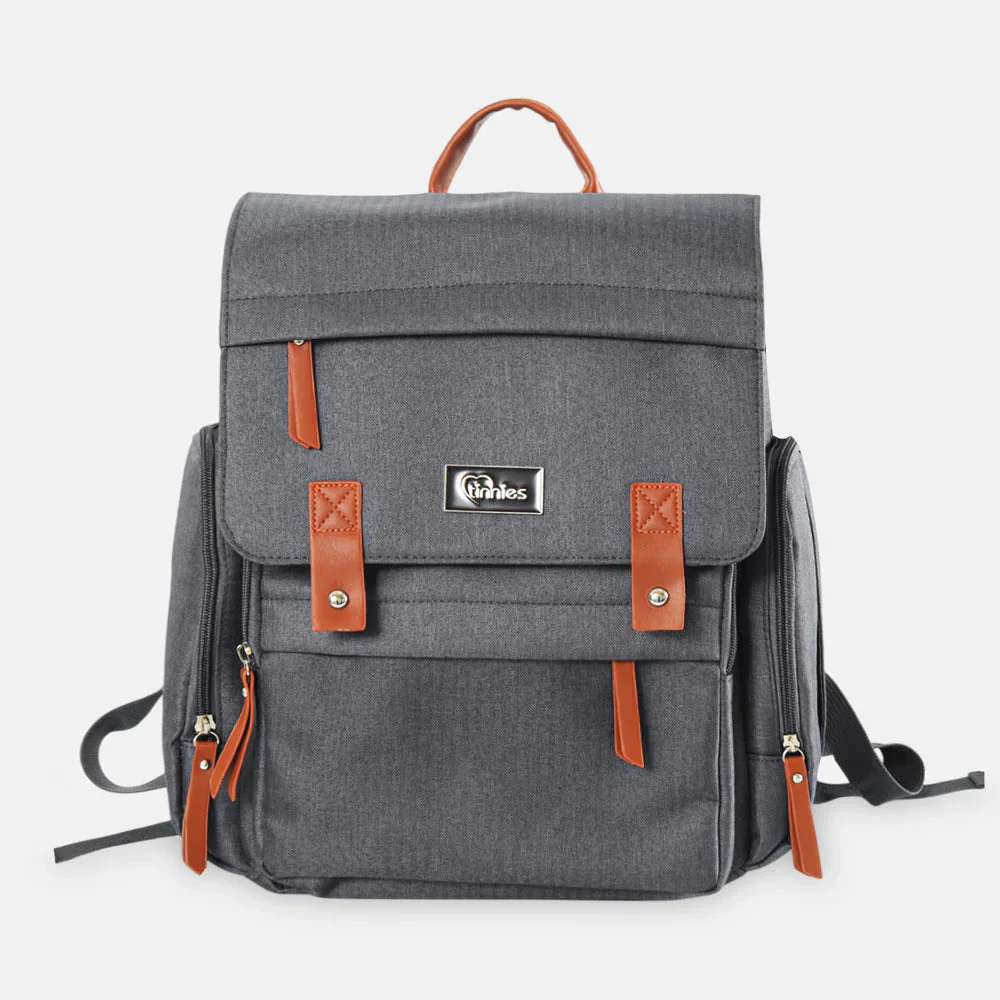 Tinnies Baby Diaper Bag Pack Grey - Image 2