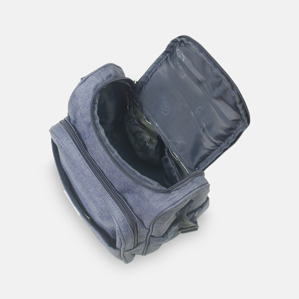 Tinnies Baby Diaper Bag (S) Extured Blue - Image 3