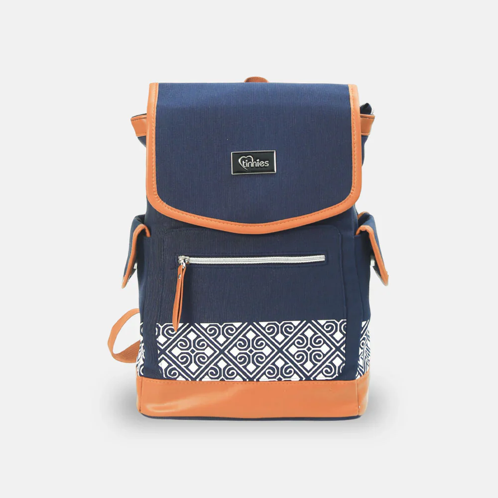 Tinnies Diaper Backpack - Navy Blue Hands-Free Comfort For Modern Moms - Image 3