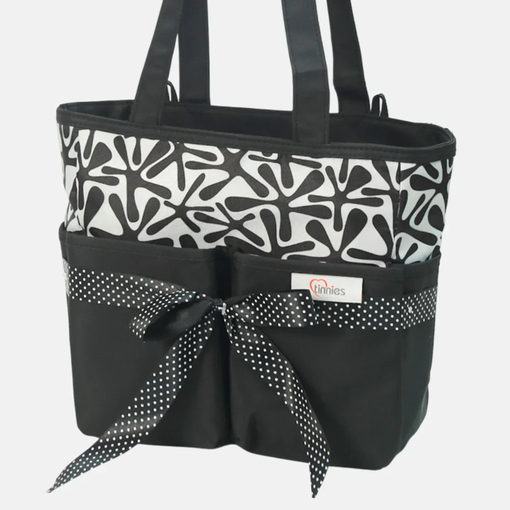 Tinnies Diaper Bag - Black Smart & Spacious - Image 2