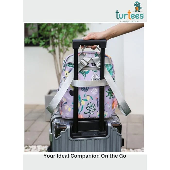 Waterproof Baby Diaper Backpack Flower Blue - Sunshine - Image 8