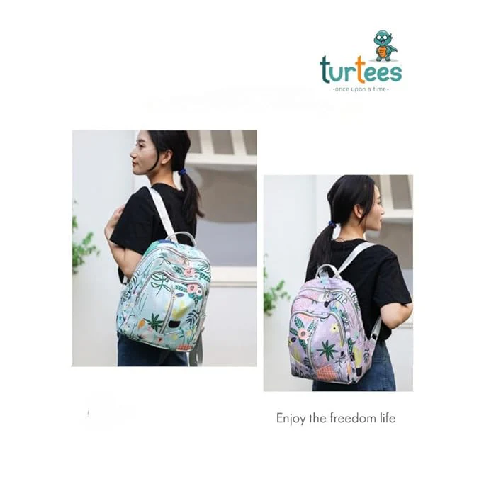 Waterproof Baby Diaper Backpack Flower White - Sunshine - Image 4