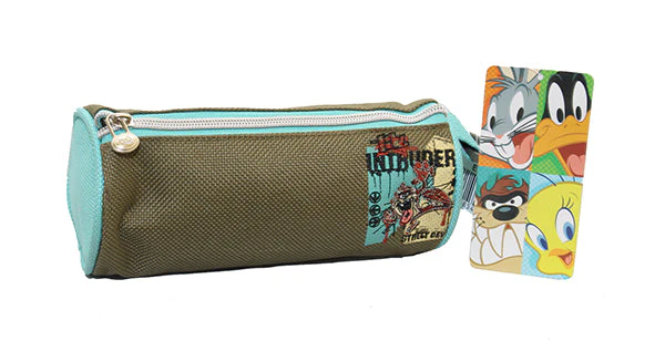 Wb Looney Tunes Taz-Taz Round Pencil Case Blue